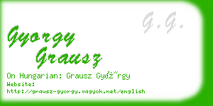 gyorgy grausz business card